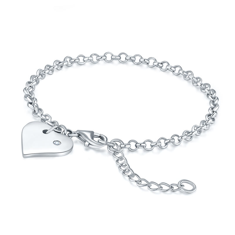 心形手鏈 925純銀手錬 首飾 925 Silver Heart Bracelet