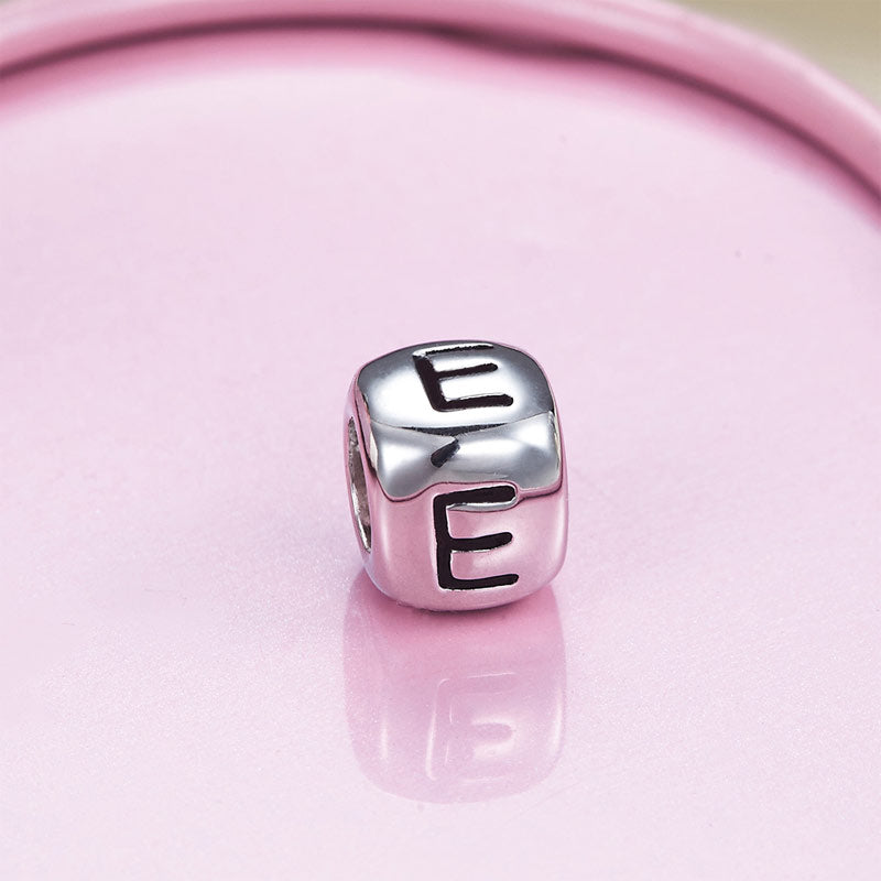 字母 Letter E - Charms 925銀串飾 - DIY手鏈鍊串珠飾品