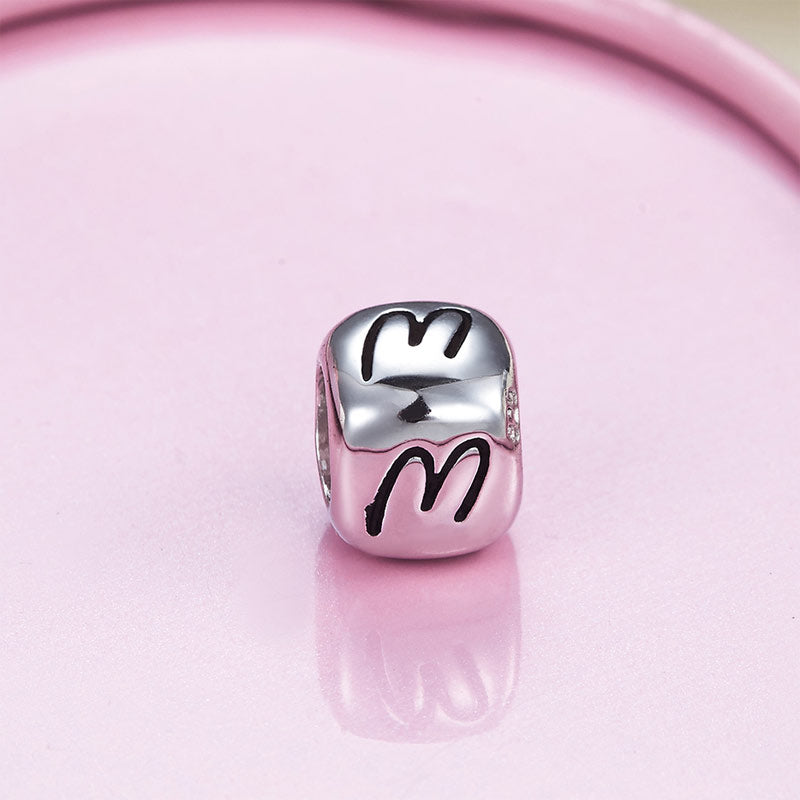 字母 Letter M - Charms 925銀串飾 - DIY手鏈鍊串珠飾品