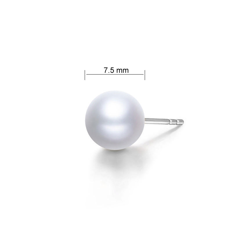7-8 mm 淡水珍珠耳環925純銀Pearl Earrings 簡約時尚精品珠寶- Niomi
