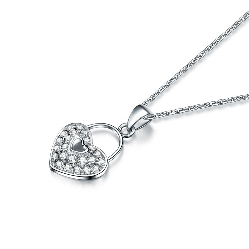 925純銀心鎖項鍊 Silver Heart Lock Necklace