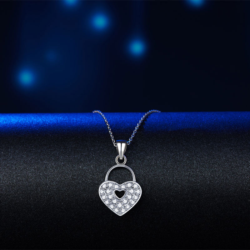 925純銀心鎖項鍊 Silver Heart Lock Necklace