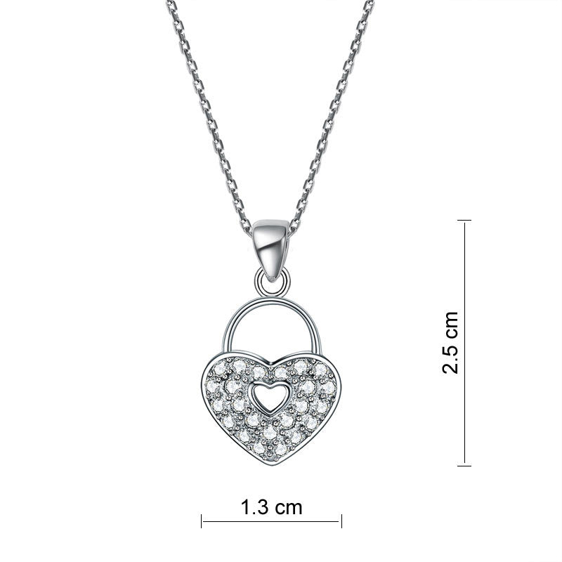 925純銀心鎖項鍊 Silver Heart Lock Necklace