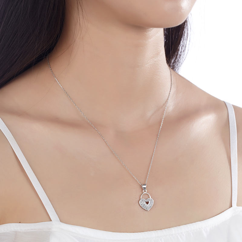 925純銀心鎖項鍊 Silver Heart Lock Necklace